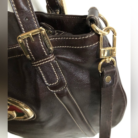 LARGE GUCCI HOBO CROSSBODY LEATHER BAG - Picture 7 of 16